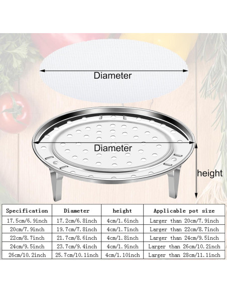 Cesta de Vapor Meganeopre Redonda 24 cm Acero Inoxidable