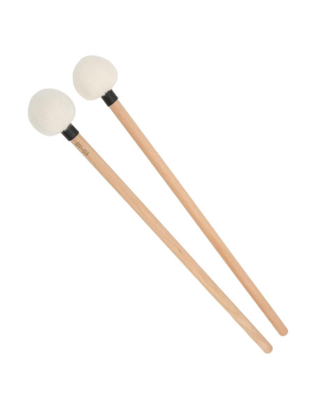 Baquetas de Tímpano WALFRONT 2 Pcs Mallets Fieltro Arce 45mm