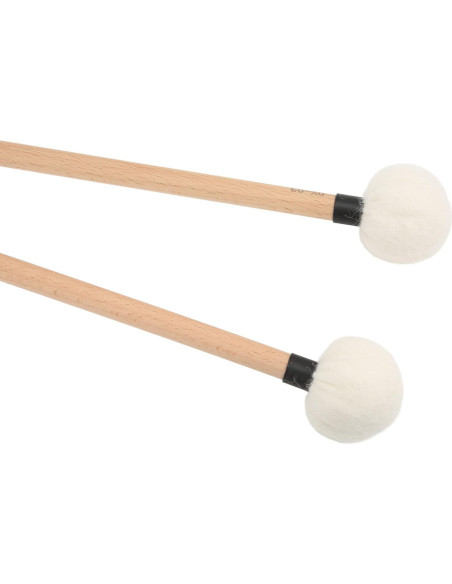 Baquetas de Tímpano WALFRONT 2 Pcs Mallets Fieltro Arce 45mm