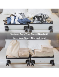 Set de 7 Piezas de Cubos de Empaque TianZong Beige 2