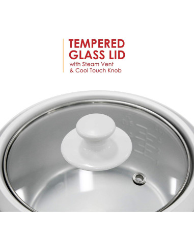 Cocinero de Arroz Eléctrico Elite Gourmet ERC006 6 Tazas