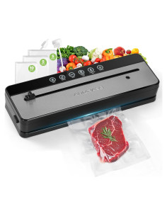 Máquina Selladora al Vacío Amzpass 6 en 1 con Cortador - Negro