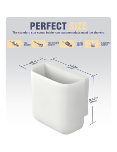 Soporte para cuchara de hielo Neepanda autoadhesivo 9x5 cm 2