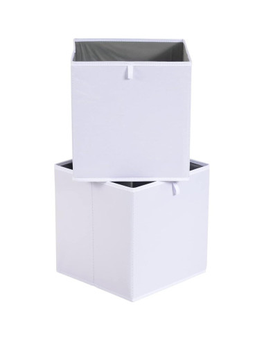 Cajas Organizadoras Plegables Amazon Basics, 6 Unidades, 26.7x26.7x27.9 cm, Blancas