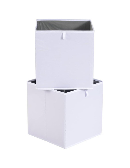 Cajas Organizadoras Plegables Amazon Basics, 6 Unidades, 26.7x26.7x27.9 cm, Blancas