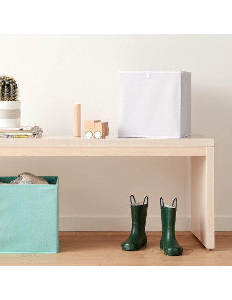 Cajas Organizadoras Plegables Amazon Basics, 6 Unidades, 26.7x26.7x27.9 cm, Blancas