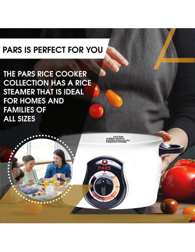 Arrocera Automática Pars de 3 Tazas Acero Inoxidable