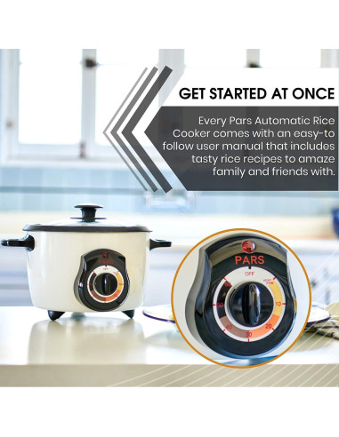 Arrocera Automática Pars de 3 Tazas Acero Inoxidable