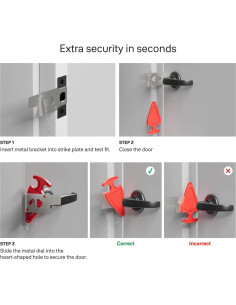 Candado de Puerta Portátil Master Lock 276EC Seguridad Extra 2