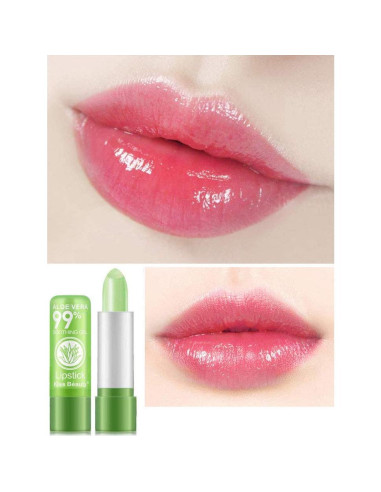 Brillo Labial Firstfly Aloe Vera Hidratante Cambio de Color