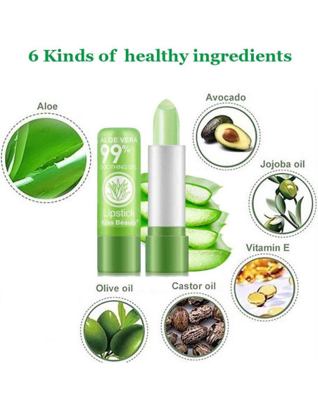 Brillo Labial Firstfly Aloe Vera Hidratante Cambio de Color