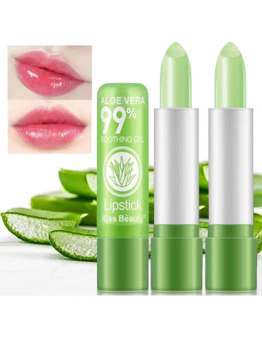Brillo Labial Firstfly Aloe Vera Hidratante Cambio de Color
