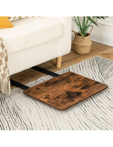 Mesa de bandeja de TV plegable HOOBRO, marrón rústico, 48x36 cm