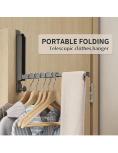 Estante Plegable RFOUO para Secar Ropa 2 Piezas Gris 2