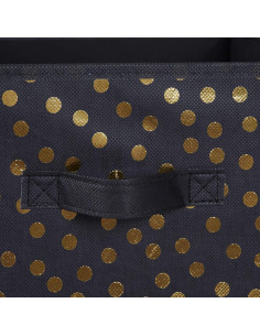 Contenedor de Almacenamiento DII Juego de 2 Pequeño 27.94cm Negro y Dorado 2