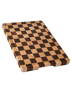 Tabla de Cortar de Madera Acacia THETCHRY 42x29.5cm con Surcos