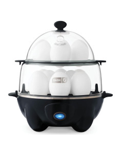 Cocinador de Huevos DASH Deluxe 12 Huevos Negro Automático