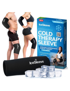 Manga de Hielo Reutilizable IceSleeve para Codo y Rodilla - Negro