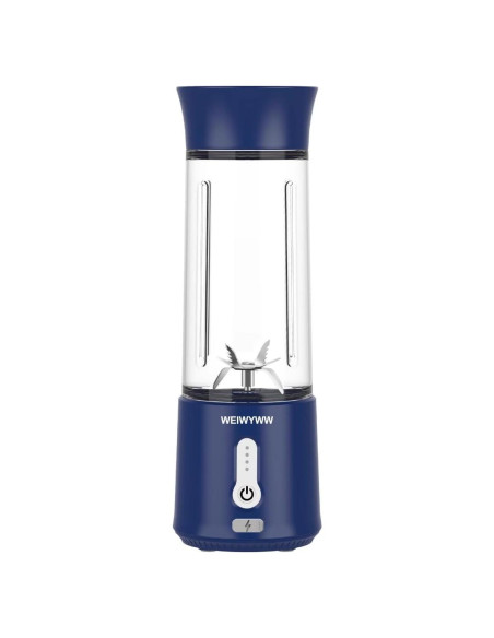 Licuadora Portátil WEIWYWW 500ml USB 150W Azul para Jugos