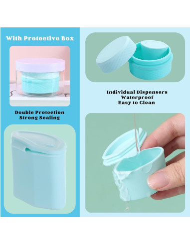 Set de Contenedores de Viaje FOVIUPET Silicona 3 en 1 Azul