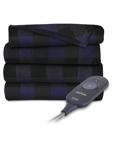 Manta Térmica Eléctrica Sunbeam Microplush 127x152 cm Marino
