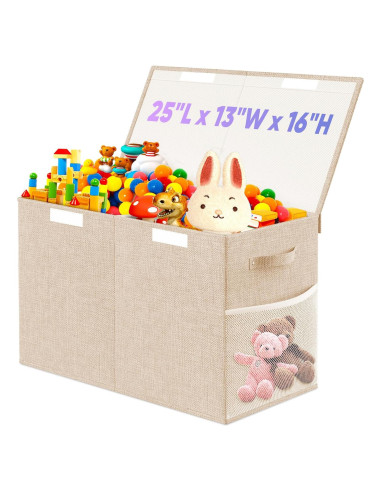 Caja de Almacenamiento de Juguetes Rocamdo Beige 90L