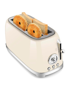 Tostadora SUSTEAS 4 Rebanadas Acero Inoxidable Beige 1500W