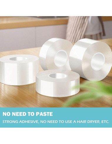 Cinta de Sellado Autoadhesiva ToLanbbt 1.96 cm x 3.05 m Transparente