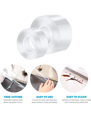 Cinta de Sellado Autoadhesiva ToLanbbt 1.96 cm x 3.05 m Transparente