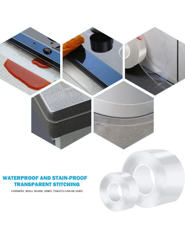 Cinta de Sellado Autoadhesiva ToLanbbt 1.96 cm x 3.05 m Transparente