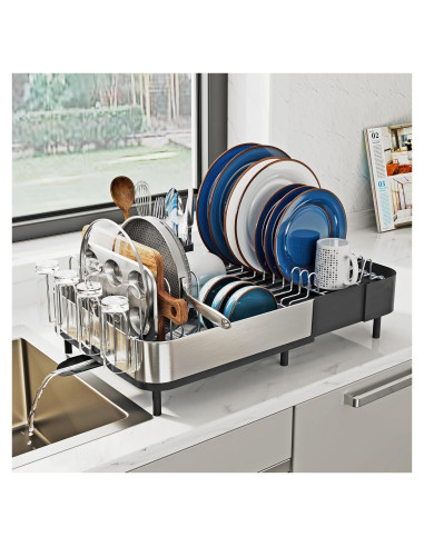 Estante de Secado de Platos Expandible SUNLY Acero Inoxidable