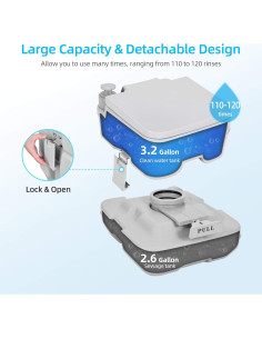 Inodoro Portátil YITAHOME 9.84L Doble Salida Agua Camping 2