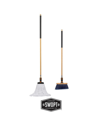 Escoba de Ángulo SWOPT + Mop de Algodón 121.92 cm y 152.4 cm