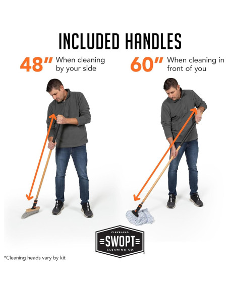 Escoba de Ángulo SWOPT + Mop de Algodón 121.92 cm y 152.4 cm