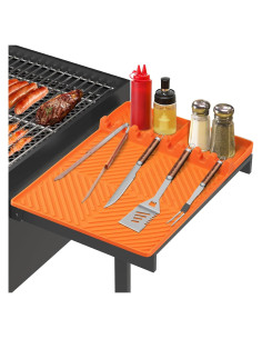 Alfombrilla de Silicona para Parrilla Bakbarbe 40.6x29.2cm Naranja