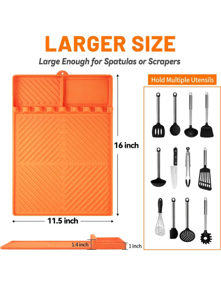 Alfombrilla de Silicona para Parrilla Bakbarbe 40.6x29.2cm Naranja