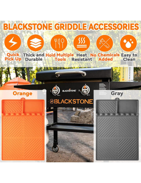 Alfombrilla de Silicona para Parrilla Bakbarbe 40.6x29.2cm Naranja