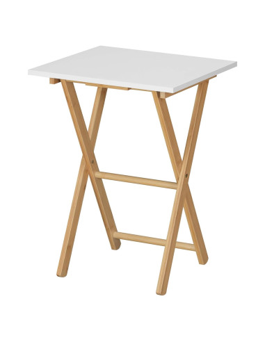 Mesa de Bandeja de TV Plegable HOOBRO - Bambú Natural 65 cm