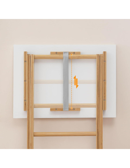 Mesa de Bandeja de TV Plegable HOOBRO - Bambú Natural 65 cm