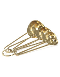 Juego de Cucharas Medidoras Doradas Martha Stewart 4 Piezas