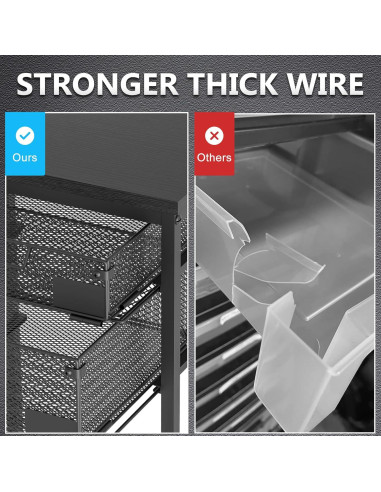 Carro de Archivos Rodante Sbanmao con 4 Cajones Negro