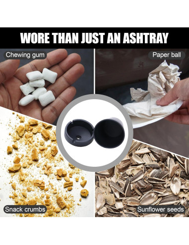 Cenicero de coche ZIMISI a prueba de olores con tapa 10.7x8cm