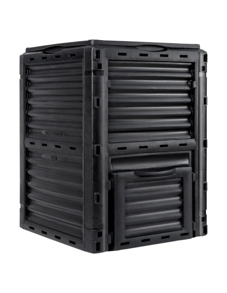 Bin de Compostaje F2C 300L Negro - Fácil Montaje y Aeración