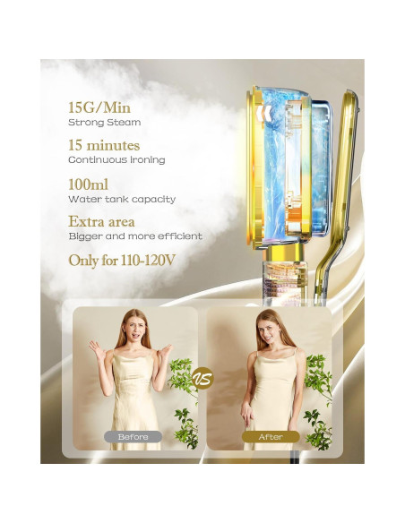 Plancha de Vapor Portátil Banbanda 1000W 3 en 1 100ml