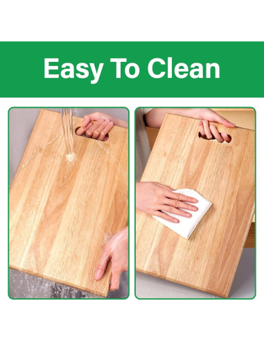 Tabla de Cortar de Madera de Caucho TJ POP 40x30cm Multifuncional