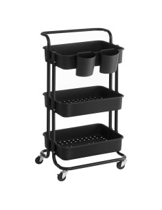 Carro Rodante de Almacenamiento SONGMICS 3 Niveles Negro