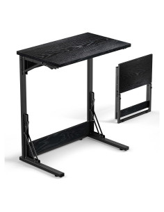Mesa C Plegable Tatub 60x37 cm Negra para Sofá y TV