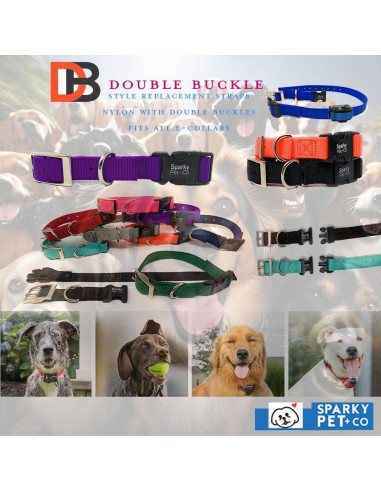 Correa de Reemplazo para E-Collar Sparky Pet Co - Nylon Ajustable 71.12 cm - Negro