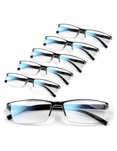 Paquete de 6 gafas de lectura Gaoye 2.25x con bloqueo luz azul