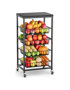 Carrito de Cocina Venkuber 5 Niveles con Ruedas y Almacenamiento